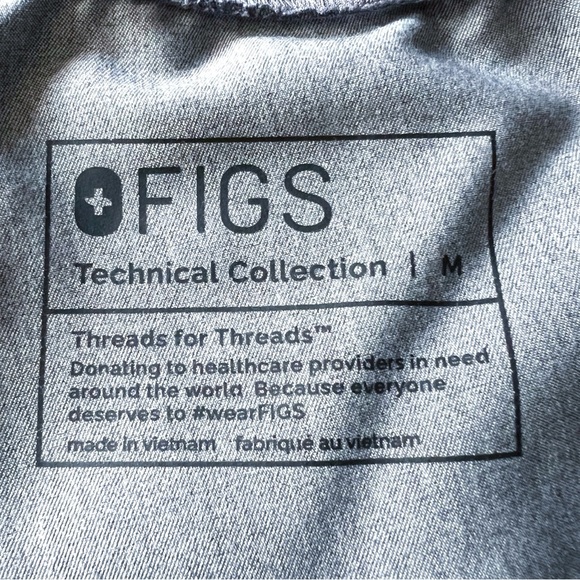 Figs Women’s Graphite Gray High Waisted Livingston Scrub Pants Size M GUC Nurse - Picture 6 of 7